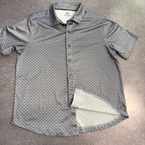 Johnston & Murphy XC4 Short Sleeve Button-Up Shirt – Size Medium - Picture 3 of 10